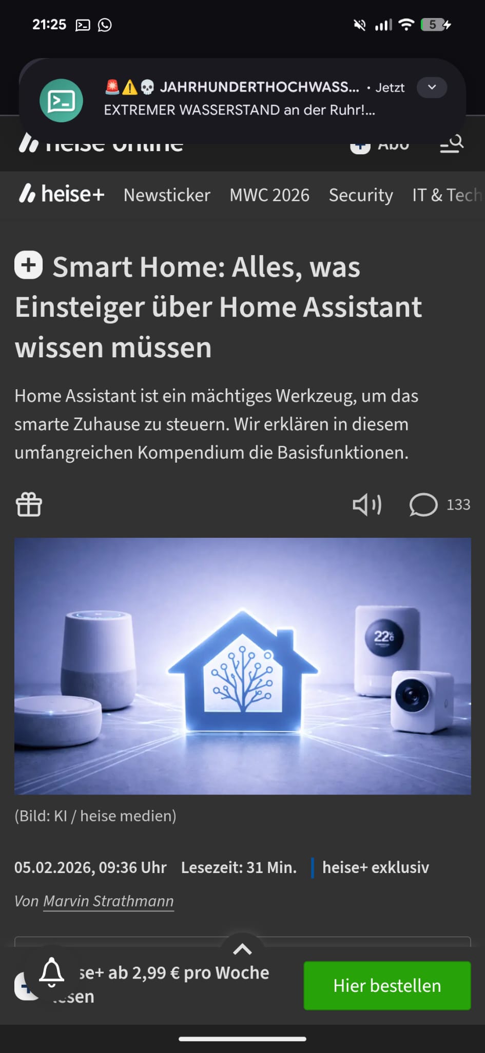 Push-Benachrichtigung auf dem Sperrbildschirm